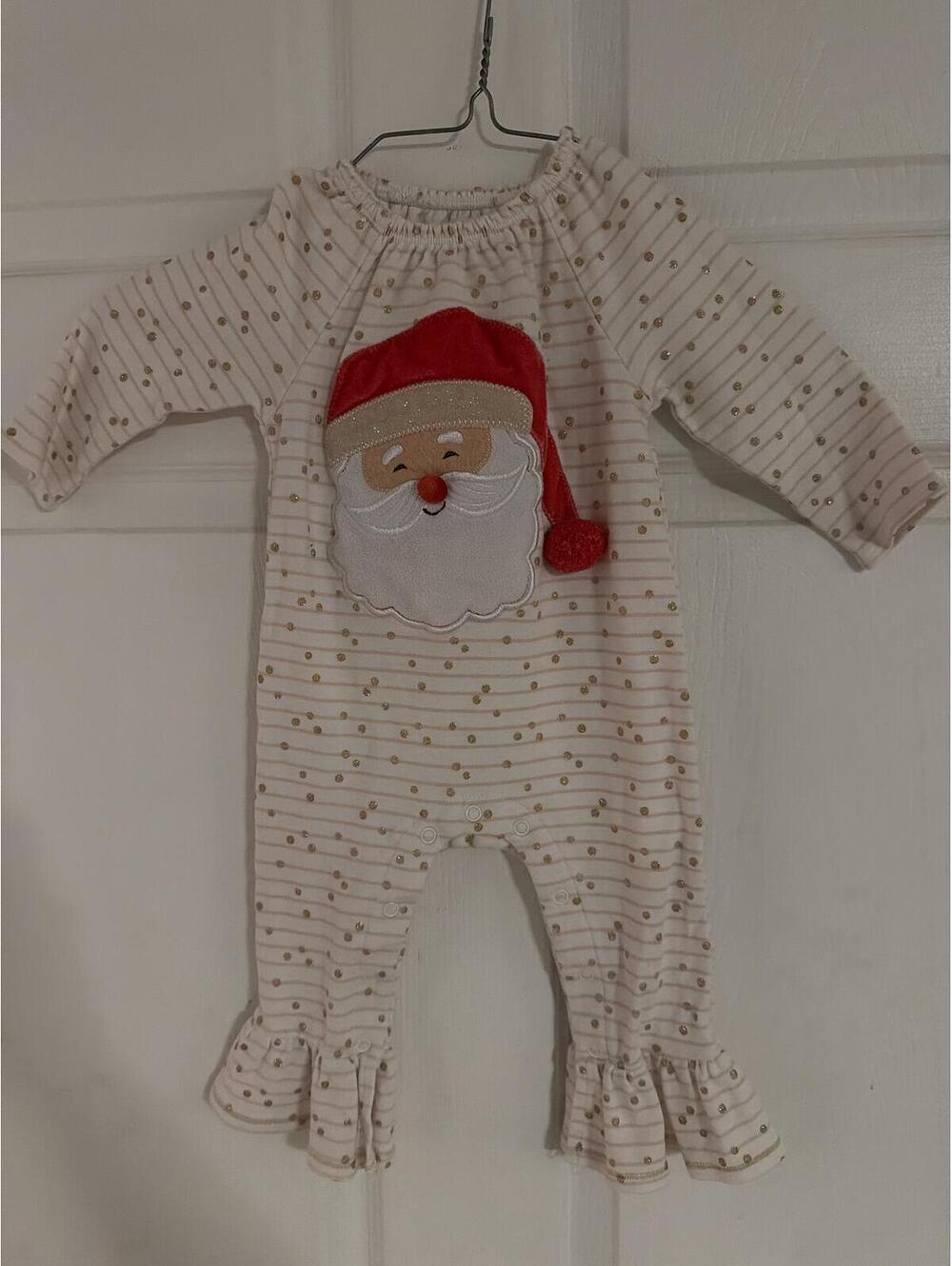 Mud Pie Santa Claus Themed One-Piece Pajamas